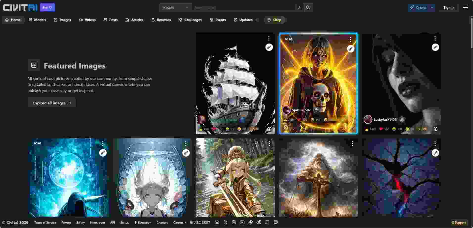 Civitai - 开源Stable Diffusion模型资源库 | 10万+免费AI模型下载社区