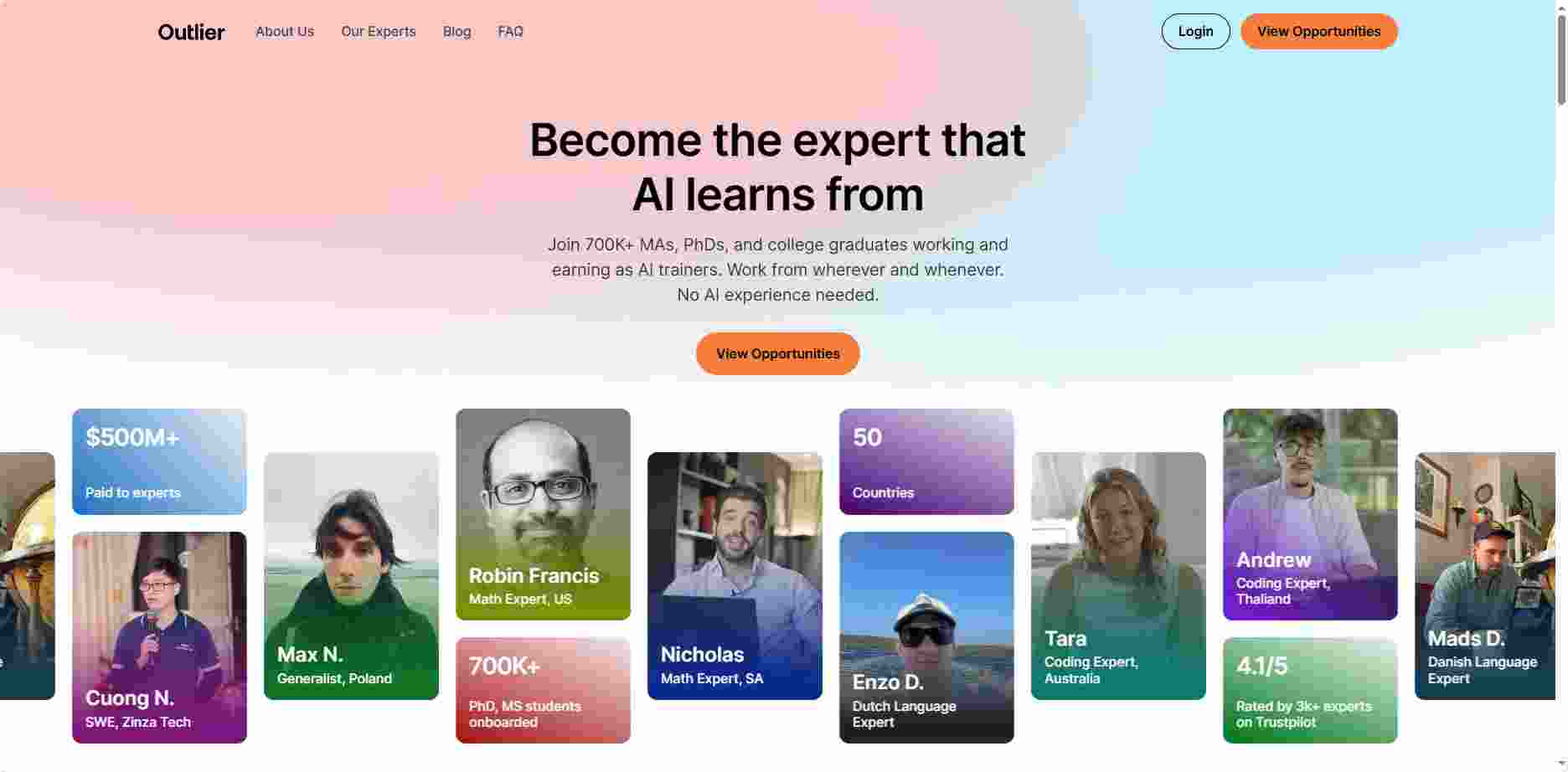 Outlier AI - AI模型训练自由职业平台 | 编写提示词周薪$15-140教学指导