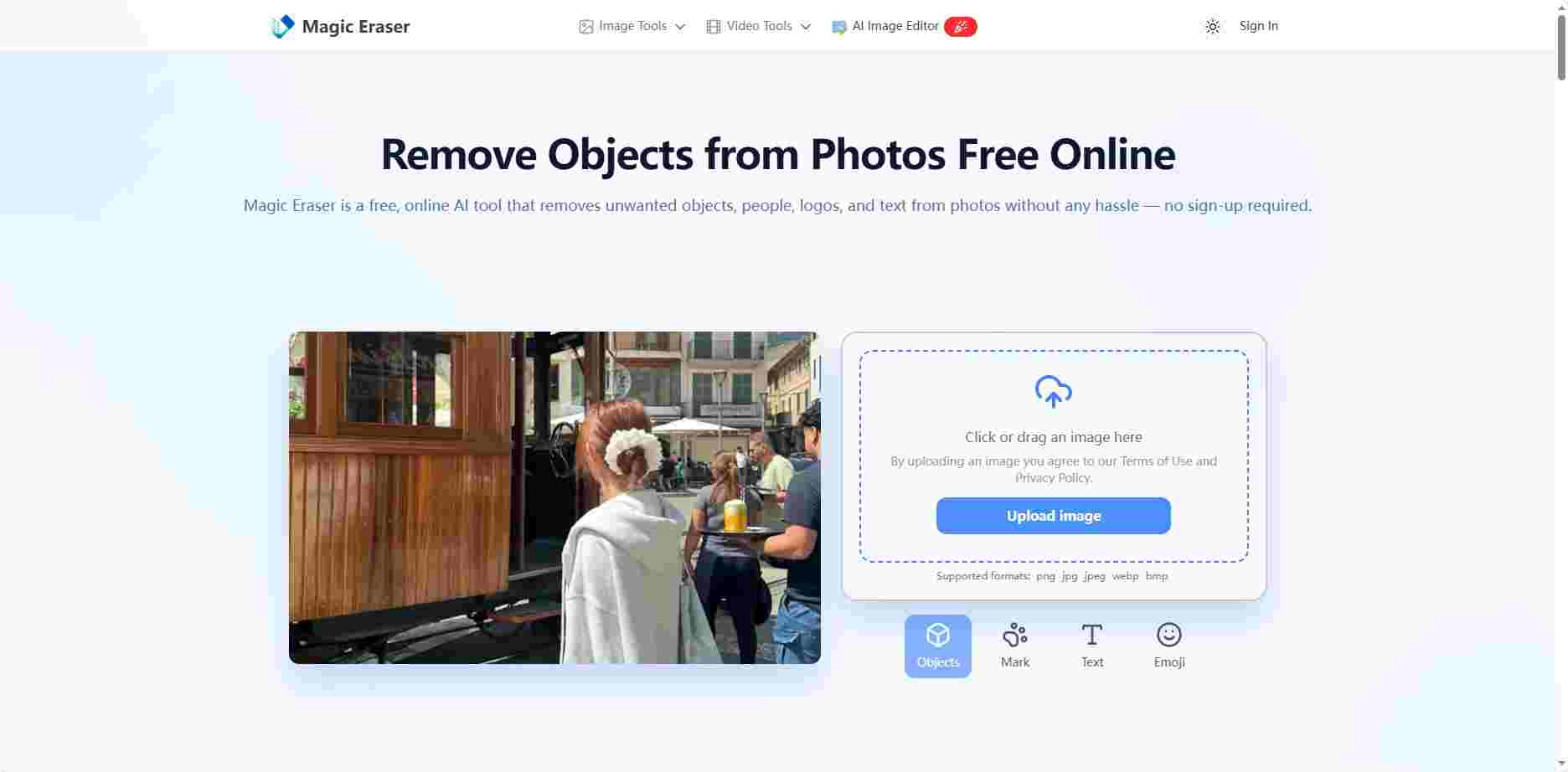 Magic Eraser - AI智能物体移除编辑器 | 一键消除水印和杂物